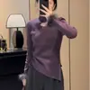 Top de Manga Larga con Cordón de Terciopelo Alemán de Doble Cara Talla Plus para Mujer para Otoño e Invierno, Nuevo Ajuste Delgado, Favorecedor y que Disimula la Figura, Capa Base
