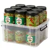 El pimiento picado y las verduras en conserva son un gran acompañamiento, una especialidad de Hunan. Estos vegetales encurtidos, mostaza encurtida y pepinillos picantes son apetitosos y están listos para comer en una botella. Los pepinos también son un gran acompañamiento