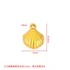 Colgante de Concha de Acero Inoxidable Chapado en Oro Real de 18 Quilates Colgante para Collar Pulsera DIY Accesorios Geométricos Accesorios de Concha