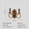 Lámpara de Pared Vintage de Doble y Una Cabeza de Velas Estilo Europeo Minimalista Moderno para Sala de Estar, Escalera, Pasillo, Dormitorio, Mesita de Noche