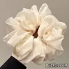Goma para el pelo de estilo coreano, tamaño extragrande, de intestino de cerdo, estilo casual para niñas, linda cuerda floral para coleta con lazo