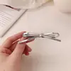 Couro Bow Hairpin Mulheres Simples de Alta Qualidade Preto Doce Legal Side Clip Bangs Clip Hairpin Side Clip Acessórios para o cabelo Headwear