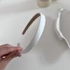 Diadema elegante de estilo francés con borde fino para mujer, de satén de color liso de alta calidad, con aro prensado, horquilla para el pelo que combina con todo, accesorio para el cabello de verano.