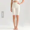 Shorts de Yoga de Cinco Puntos de Cintura Alta para Mujer, Shorts de Ciclismo Ajustados Sin Costuras que Levantan los Glúteos, Shorts Elásticos de Longitud Media para Fitness Pilates Entrenamiento, Verano