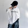 Camiseta de Manga Longa para Meninos Primavera e Outono 2025 Nova Camisa Básica de Outono Infantil Suéter Fino para Meninos Grandes Tendência de Outono