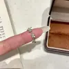 Nuevo Anillo de Mariposa de Cristal para Mujer, Nuevo Anillo de Dedo Trenzado de Cuerda, Nicho Fresco, Personalidad, Lujo Ligero, Abierto Ajustable para Mujer