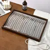 Bandeja de Armazenamento de Joias com Padrão de Madeira de Nogueira Bandeja de Exibição de Joias Bandeja de Armazenamento de Colares Anéis Brincos Feira Transmissão ao Vivo