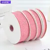 Cinta de regalo a cuadros transfronteriza de tamaño pequeño, lazo, estilo preppy, regalo DIY, cinta tejida escocesa