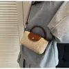 Nova Bolsa de Palha Trançada Arco-Íris 2026 para Mulheres, Bolsa de Ombro Leve e Simples de Nicho com Design Estiloso, Bolsa de Mão e Bolsa Transversal Estilo Coreano