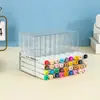 Caja de almacenamiento organizadora transparente de acrílico con compartimentos para pinceles de escritorio, bolígrafos de acuarela y expositor para papelería