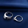 Anillos de Pareja de Moissanita al por Mayor desde el Fabricante de Origen: Anillos Sencillos de Cobre Blanco Chapado en Platino con Circonita de Eternidad