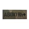 O1RH +- A2RH +- B3RH +- AB4RH +- insignia reflectante de tipo de sangre primeros auxilios logo IR