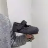 Zapatos Mary Jane de piel con plataforma para mujer, cálidos, forrados de felpa, zapatos de un solo color para Otoño/Invierno 2026, zapatos de algodón, tejido de mezcla de lana, suela suave