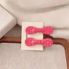 Grampo de Cabelo Doce com Laço de Bolinhas para Mulheres, Presilha Simples e Versátil para Franja Lateral da Testa, Grampo Bico de Pato Acessório de Cabeça