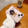 Funda de Teléfono Oso Caricatura Más Vendida Transfronteriza Adecuada para iPhone 17 Funda de Teléfono de Marca Moderna Apple 18Pro Cubierta Protectora Transparente