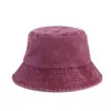 Chapéu de Pescador de Algodão Lavado Masculino e Feminino Cor Sólida Estilo Portuário Chapéu Jeans Moda Primavera e Verão Chapéu de Topo Macio Chapéu Dobrável de Bacia Transfronteiriço