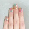 Unhas Usáveis Estilo Gatinho, Unhas Postiças Branco Porcelana, Pedaços de Unha Pintados em Degradê, Produtos Acabados Removíveis, Item Quente Transfronteiriço para Atacado