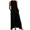 Vestido de Punto de Cuello Redondo para Mujer, Venta Caliente de Verano, Exportación Europea y Americana Transfronteriza, Aliexpress Wish Amazon Ebay