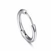 Aretes de Acero de Titanio para Hombres y Mujeres, Aros de Acero Inoxidable, Joyería Sencilla, Diseño Circular Versátil, Apilables, Redondos, Modernos, Adecuados para el Viaje Diario