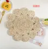 Venta Caliente Transfronteriza Estilo Japonés Hogar Maíz Natural Cáscara Tejido a Mano Paja Tejida Mantel Individual Grueso Aislamiento Térmico Esterilla para Platos Uso en el Hogar Resistente al Calor