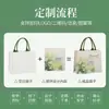 Bolsa de lona personalizada con margaritas pequeñas, logo personalizado, bolsa de lona de gran capacidad para el trabajo, bolsa de regalo, bolsa para reuniones corporativas