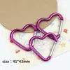 Mosquetón de Corazón de Aluminio Pintado en Spray de 41*43mm Llavero Ajustable a Mano Colgante Accesorios de Joyería Material