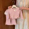 Conjunto de Sudadera para Niñas 2026 Otoño Nuevo Top de Moda para Niñas, Pantalones Casuales Anchos para Niños Conjunto de Dos Piezas de Otoño