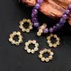 Anel de Corrida de Cristal Natural Pequenas Contas Redondas Anel de Corrida Pulseira DIY Feita à Mão Pulseira Colar Acessórios de Joia Material Atacado