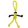 Colgante Creativo y Personalizado de Muñeca Mini Llavero Tejido de Paracord Adorno Tejido Hecho a Mano Accesorio para Llave de Coche