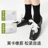 Calcetines de algodón para mujer, calcetines de media pantorrilla para otoño e invierno, calcetines largos de color liso, calcetines 100% algodón para mujer, calcetines versátiles sin costuras