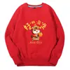 Sudadera 2026 Año del Caballo para Hombres y Mujeres, Conjunto de Pareja Cuello Redondo, Ropa Roja para el Año de Nacimiento, Evento de Fiesta de Año Nuevo, Algodón de Manga Larga