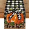 Camino de mesa de calabaza para Acción de Gracias Temporada de otoño Decoración festiva Mantel de mesa para restaurante Mesa de centro de sala de estar Tela para cubrir gabinete de recibidor