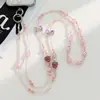 Cadena para Teléfono Cruzada Super Linda de Fresa Exquisita de Alta Gama Anti-Caída Cordón de Cuello Cristalino Linda Cruzada para Mujeres
