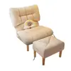 Sofá Perezoso Silla de Salón para Balcón Sofá Individual Pequeño para Dormitorio Silla de Sofá Pequeña Plegable con Respaldo Reclinable para Ocio en Casa