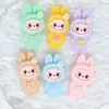 Boneca Labubu Colorida Cristal de Gelo Desenho Animado Brilhante Acessórios de Resina DIY Decoração Adereço de Cabeça Materiais