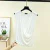 Camiseta básica ligera 2026 con diseño cruzado, sin mangas, cuello en V, de modal, top tipo tank top versátil para mujer, salida de baño de verano