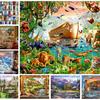 1000 Pintura al Óleo Animal Viajero Espacial Paisaje Mar Egeo Pintura al Óleo Decoración Rompecabezas de Papel para Adultos Fuente Transfronteriza