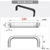 Chasis de servidor LS516 manija industrial cajón puerta de gabinete aleación de aluminio manija pequeña manija de gabinete negra en forma de U