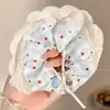 Goma para el pelo con lazo dulce para niñas, elegante goma de encaje para coletas bajas y peinados de moño