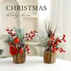 Venda Quente Transfronteiriça Mini Enfeites de Árvore de Natal Decoração de Natal Simulação Árvore com Tronco de Casca de PE em estoque Atacado
