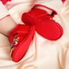 Zapatos de Cabeza de Tigre para Bebé Sedas y Satenes de Mil Capas Bordado Hecho a Mano Regalo para Semana de Captura de Bebés Zapatos Rojos Zapatos para Niños Pequeños Zapatos de Tela de Moda Nacional Tradicional