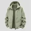 Jaqueta Polar Masculina de Dupla Face para Caminhada e Montanhismo ao Ar Livre no Inverno, Fleece Dupla Face, Espessa e Quente