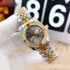 Agita el sonido de fuego vivo vendiendo anillo de taladro marca Labor banda de acero reloj de dama pequeño al por mayor