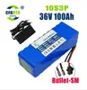 Bateria 36V100Ah 18650 com BMS embutido 250W-500W bateria para scooter Carregador 42V2A