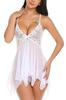 Novo Vestido de Noite Sexy com Alças Plus Size Europeu e Americano Renda Perspectiva Pijama Comércio Exterior Lingerie Sexy Sem Desconto Comércio Exterior Atacado