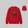 Sudadera de Invierno para Hombre, Estilo Nuevo, Forro de Felpa, Gruesa, Bordada, Cuello Redondo, Corte Holgado, Moderna y Versátil