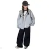 Traje de Niña Otoño 2026 Nuevo Casual Deportivo Infantil Elegante Falso Dos Piezas Cortavientos con Capucha Traje Primavera Otoño