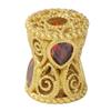 Cuentas huecas de circonita con incrustaciones de oro y arena que conservan un color fuerte, cuentas de barril, oro francés antiguo, marea nacional, pulsera de bricolaje hecha a mano, accesorios de cuentas de cuerda