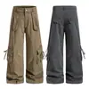 Pantalones cargo rectos lavados retro Fábrica de Ropa oemodm