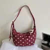 Bolso Informal de Lunares Estilo Coreano 2026 Otoño Diseño de Nicho Gran Capacidad para Viajes Diarios de Moda de Hombro Cruzado Bolso Dumpling para Mujer